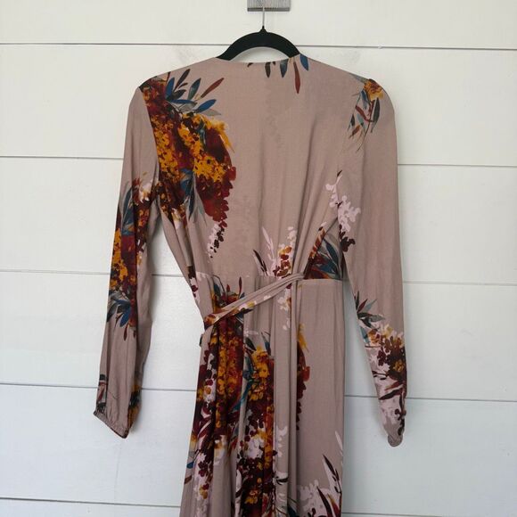 The Odell’s Women’s XS Pink Floral Wrap Maxi Dress - Picture 5 of 7